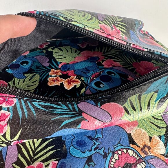 Loungefly Disney Lilo & Stitch Hawaiian Tropical Print Multicolored Backpack - Picture 3 of 10